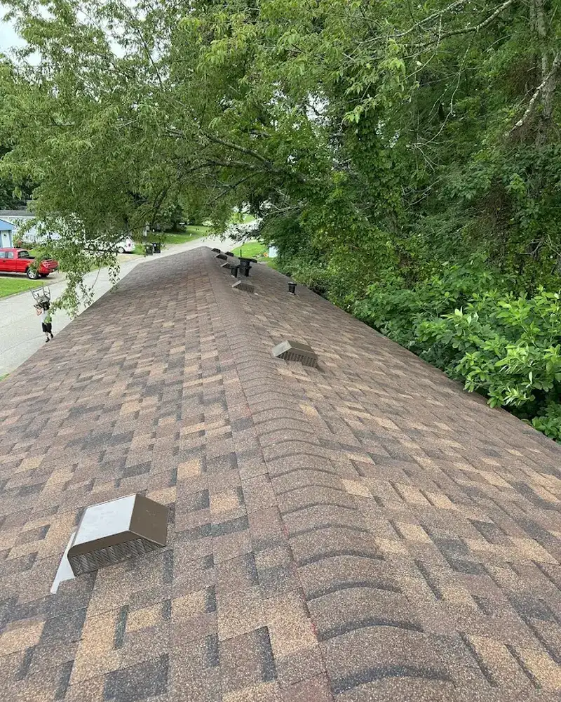 Close-up of Gutter Cleaning work by All American Home Improvement in Cynthiana